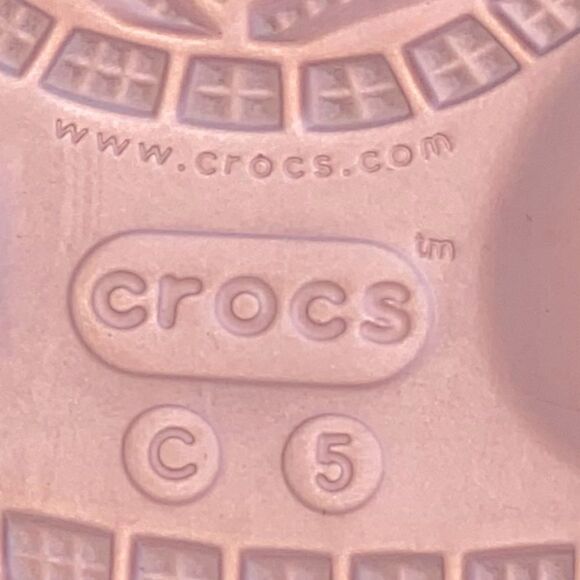 Crocs Clogs Classic Glitter Ballerina Coquette Rosegold Pink Infant Baby Size 5 - Picture 8 of 11